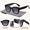 EYEGUARD Oversized Bifocal Reading Sunglasses for Women, UV400 Protection Outdoor Glasses with Spring Hinge Sunglasses Readers, Black/Blue +3.00 diopter view 4