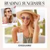 EYEGUARD Oversized Bifocal Reading Sunglasses for Women, UV400 Protection Outdoor Glasses with Spring Hinge Sunglasses Readers, Black/Brown +1.50 diopter view 2
