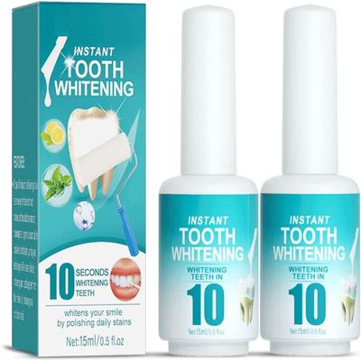 Tooth Paint,Instant Teeth Whitening Paint,Power Teeth Whitening Gel,Gentle Teeth Gel,Tooth Polish Uptight White for Sensitive Teeth, Safe & Effective for Women and Men (2 Pcs)