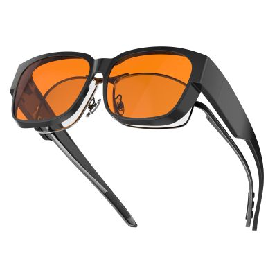 Goiteia 100% Orange Blue Light Blocking Glasses-Amber Tint Gaming Glasses for Better Sleep/Eyes Strain/Light Sensitive-Ultra Light & Spring Hinges for Better Comfor (L-62 * 55mm)