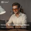 Goiteia 100% Orange Blue Light Blocking Glasses-Amber Tint Gaming Glasses for Better Sleep/Eyes Strain/Light Sensitive-Ultra Light & Spring Hinges for Better Comfor (L-62 * 55mm) view 2