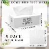 8 Packs 1600 Sheets Facial Tissue Boxes for Business Bulk Soft Facial Tissue 8 Flat Tissue Cube Box 100 Tissues Per Box 2-Ply Facial Tissues for Home Office Store School (Ripple) view 2