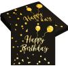 40pcs Happy Birthday Napkins - Black & Gold Foil Party Napkins for Women & Men view 1