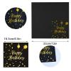 40pcs Happy Birthday Napkins - Black & Gold Foil Party Napkins for Women & Men view 3