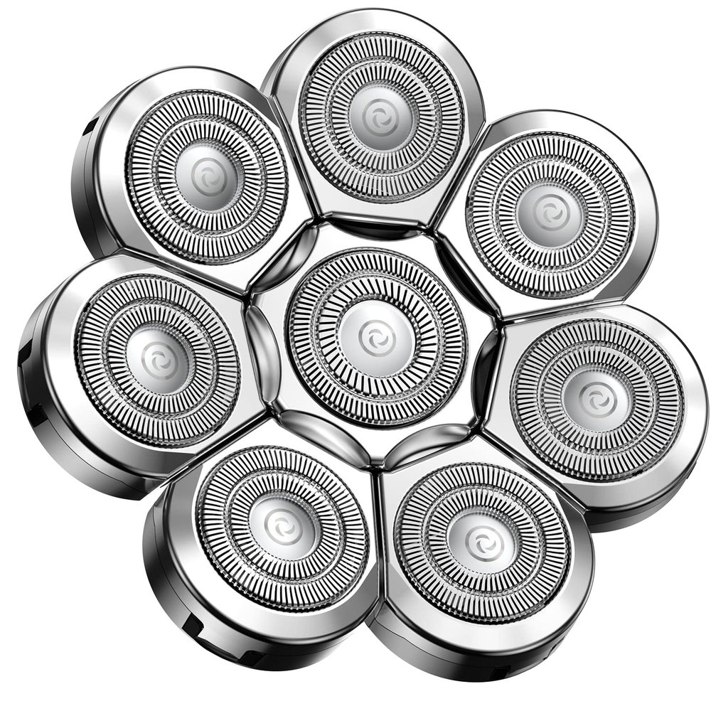 Lovcoyo Shaver Heads, 8D Blade Heads, Universal Replacement Blade Shaver for Men, Silver, 56.0 grams