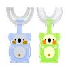 U Shape Toothbrush, U Shape Toothbrush for Kids, 360 Manual Cleaning Toothbrush (Blue + Green)