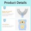 U Shape Toothbrush, U Shape Toothbrush for Kids, 360 Manual Cleaning Toothbrush (Blue + Green) view 3