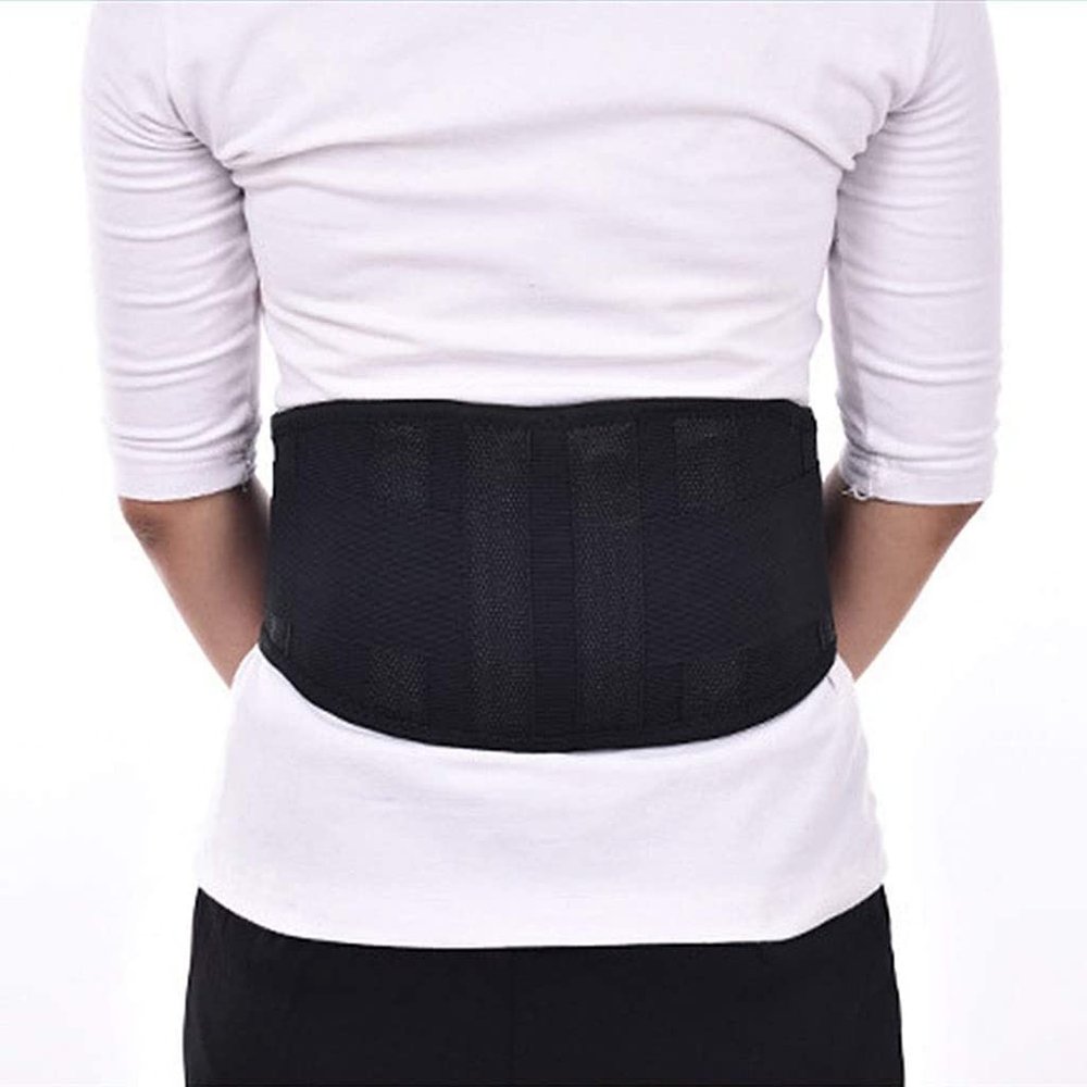 BDXZJ Back Support Belt for Women Men Back Support Brace with 4 Support Stays, Mesh Lumbar Support Belt, Adjustment Lower Back Pain Relief Belt for Herniated Discs Small