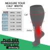 GET-FA 3 Pairs Plus Size Compression Socks for Women and Men Wide Calf 20-30mmhg Extra Large Knee High Support for Circulation view 2