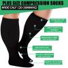 GET-FA 3 Pairs Plus Size Compression Socks for Women and Men Wide Calf 20-30mmhg Extra Large Knee High Support for Circulation view 3