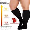 GET-FA 3 Pairs Plus Size Compression Socks for Women and Men Wide Calf 20-30mmhg Extra Large Knee High Support for Circulation view 4