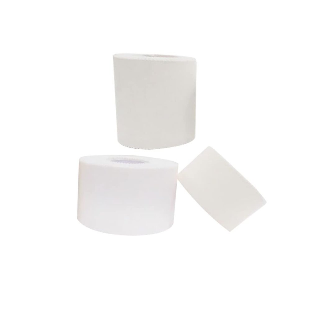 BIUDECO 3rolls Cotton Athletic Sports Tape for Wrist Elbow Protection Fitness Use White