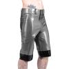 Silver and Black Sexy Long Leg Latex Boxer Shorts with Pockets Trims Rubber Cargo Pants Underpants,Yellow with Black,Female XL view 2
