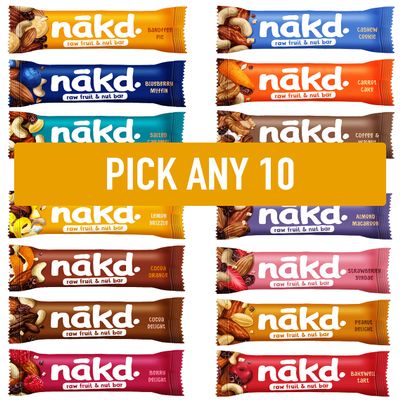 Nakd Fruit & Nut Bars - Pick any 10 Bars