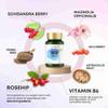 GinSen Menstro Support for Period Health, Natural Menstrual Maintenance, Before & During Cycle, 150 Capsules, Vegan Approved Supplement, Made in UK view 3