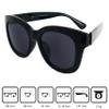 Mini Brille - Sun Reading Glasses with Retro Large Lenses, FREE Case, Oversize Square Thick Plastic Frame (Black), Sunglasses Women + 2.00 Magnification view 3