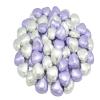 Wyeland Confectionery Silver and Lilac Luxury Milk Chocolate Hearts Foil-Wrapped - Pack of 20 - For Wedding Favours and Mothers Day view 1