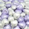 Wyeland Confectionery Silver and Lilac Luxury Milk Chocolate Hearts Foil-Wrapped - Pack of 20 - For Wedding Favours and Mothers Day view 2