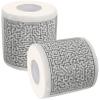 Alipis 4rolls Household Toilet Paper Maze Printed Pattern for Bathroom Tissue and Prank Fun Made of Quality Material view 2
