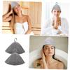 Beatifufu 3pcs Thickened Felt Sauna Shower Cap Reusable and Breathable for Bath Outdoor Sauna Supple Head Protector for Women Pack view 2