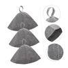 Beatifufu 3pcs Thickened Felt Sauna Shower Cap Reusable and Breathable for Bath Outdoor Sauna Supple Head Protector for Women Pack view 3