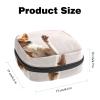 Storage Bag for Sanitary Napkin Pads, Menstrual Cup Pouch, Period Bag Organizer for Feminine Pads Tampons, Basenji Dog Giving High Five view 3