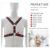 BDSMJOY Men Punk Body Chest Harness Men Rivet Leather Chest Harness,Adjustable Gothic Men Clothing,Fetish Sexy Slave Bandage Costumes Men Clubwear Night Show Costume,BDSM Restraints Shoulder Strap view 3