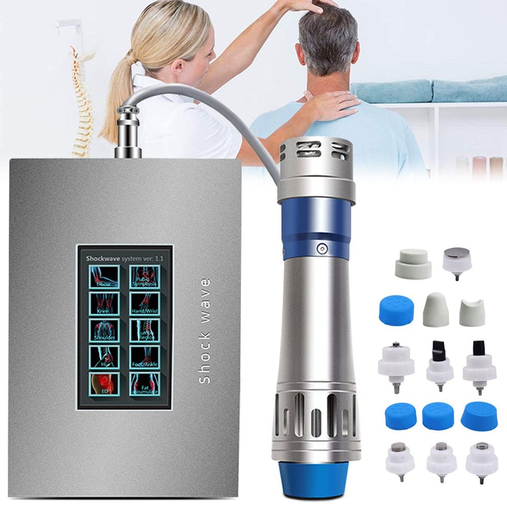ED Shock Wave Therapy Machine Muscle Pain Relief Shockwave Massager Acoustic Treat Device for Erectile Dysfunction Treatments Portable Physiotherapy Massage Gun for Body Relax