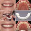 Giural 2 Pairs Fake Teeth, Veneer Snap-in Teeth, Veneers Dentures for Men & Women, Top Teeth for Snap On Instant & Confidence Smile, Upper and Lower False Teeth for Men view 3