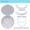 Giural 2 Pairs Fake Teeth, Veneer Snap-in Teeth, Veneers Dentures for Men & Women, Top Teeth for Snap On Instant & Confidence Smile, Upper and Lower False Teeth for Men view 4