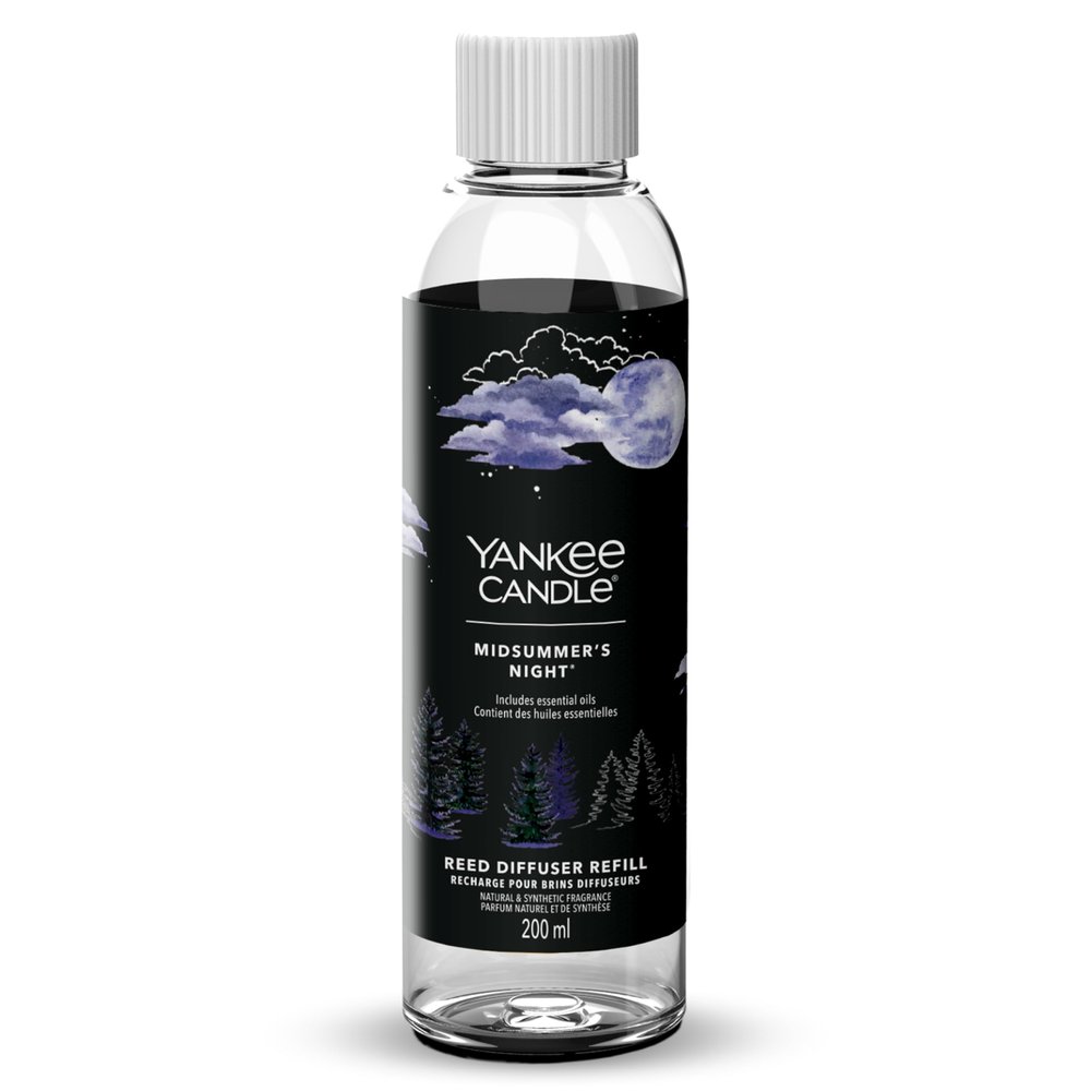 Yankee Candle Signature Reed Diffuser Refill | Midsummer's Night | 200ml | Up to 20 Weeks of Fragrance | Perfect Gifts for Women