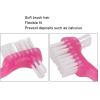 False Teeth Cleaning Brush, Elderly Portable Denture Toothbrush, Plaque Dirt Removal Denture Brush Gift for Home Travel (Pink) view 3