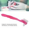 False Teeth Cleaning Brush, Elderly Portable Denture Toothbrush, Plaque Dirt Removal Denture Brush Gift for Home Travel (Pink) view 4