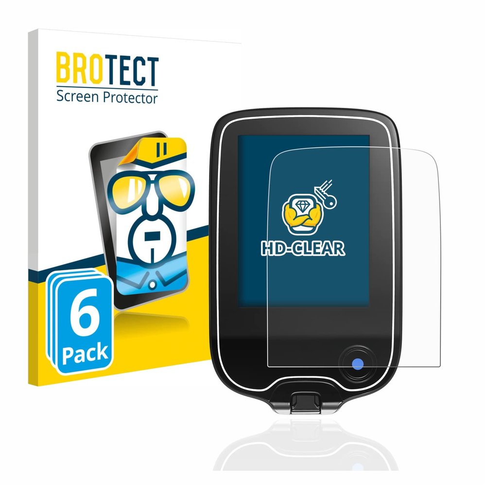 brotect Screen Protector compatible with Freestyle Libre 2 (6 Pack) - HD-Clear Protection Film