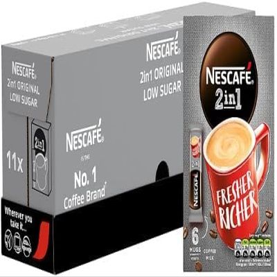 Necafe 2in1 11 boxes (each box = 6x10g) 660g Low Sugar sold by Krishna Stores Ltd 66 sachets