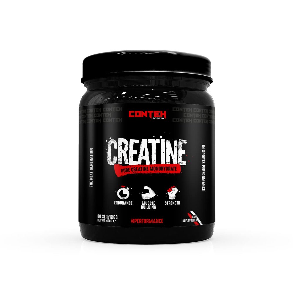 Conteh Sports Creatine Monohydrate -Micronized Powder, Increases High-Intensity Physical Performance. 400gram (80 Servings)