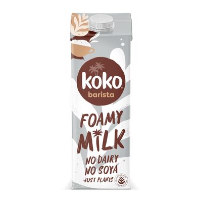 Koko Barista 6 x 1L | Foamable Delicious Plant Based Barista Milk | Ambient Long Life | Allergen Free | Healthy & Vegan | Sustainably Grown, Farmed and Produced | No Monkey Business