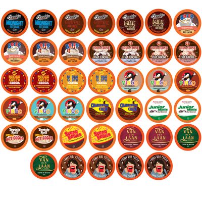 Two Rivers Hot Chocolate Pods, Single Serve Cocoa Variety Sampler Pack Compatible with 2.0 Keurig K-Cup Brewers, 40 Count