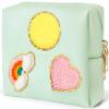 airogym Preppy Patch Period Bag for Women, Sanitary Napkin Storage Bag, PU Leather Sanitary Pad Bags for Panty Liners, Tampons, Menstrual Cup Pouches, Sanitary Pads Organizer with Zipper view 1
