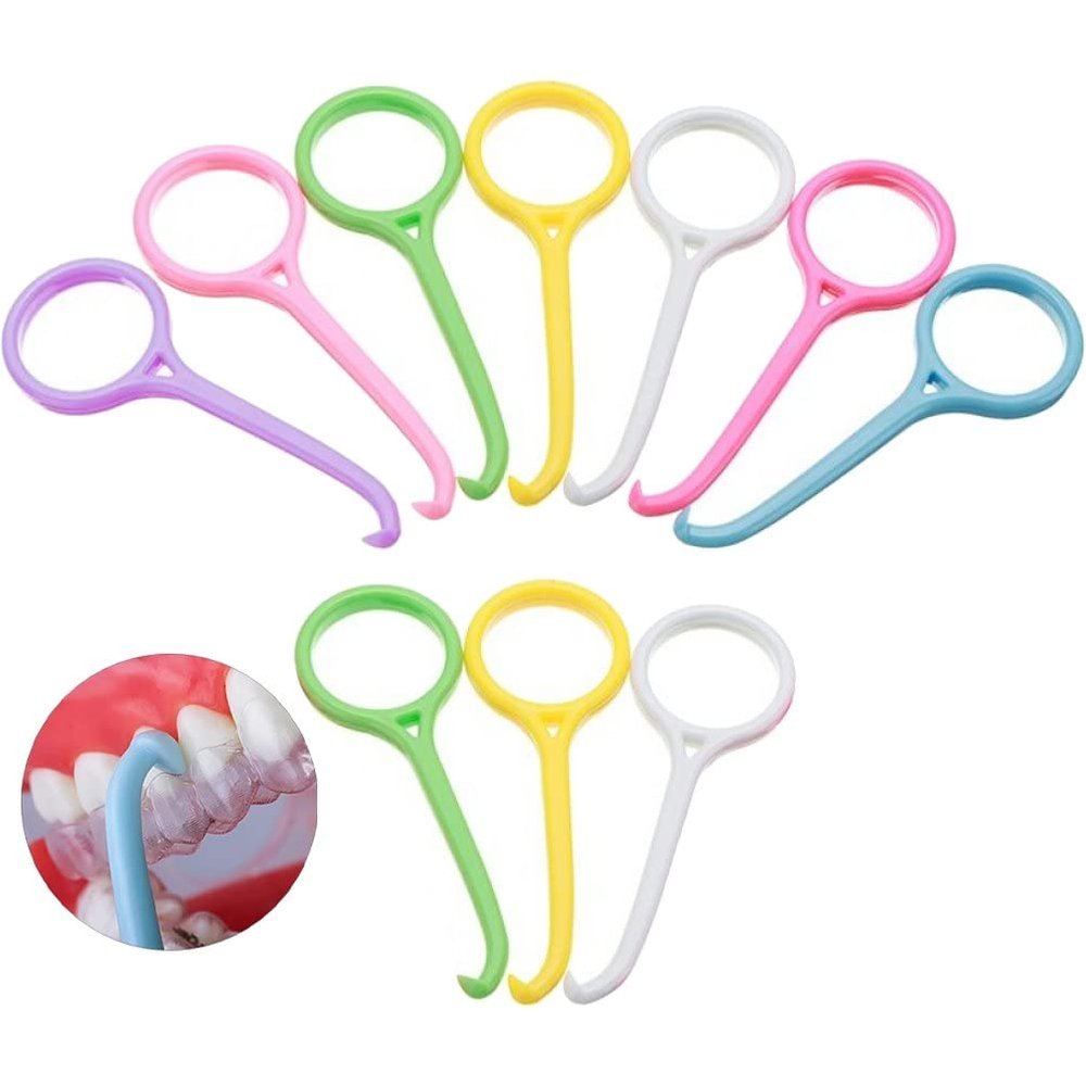 Wudaizhi 10pcs Aligner Removal, Portable Invisible Braces Removal Tool for Orthodontic Aligners (random Color)