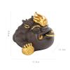 Mgiahekc Tea Pet Gold Toad, Can Raise Tea Pet, Kung Fu Tea Set Tea Play for Home Car Tearoom Office Decoration for Tea Lovers Gift,Gold view 2