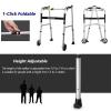 UZIAH Seniors Upright Walker Compact Folding with Arm Support, Extra Wide Front Wheel Medical Rollator,Walker+4 Wheels+seat view 4
