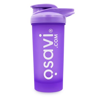 OSAVI Shaker, Purple  700 ml | EasytoUse with Measuring Cup & Metal Ball | Dishwasher Safe & BPA Free