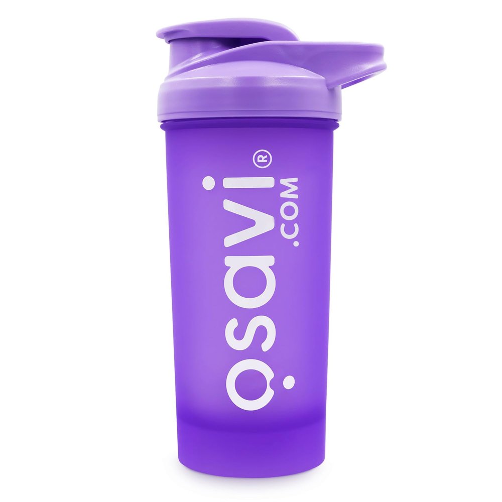 OSAVI Shaker, Purple  700 ml | EasytoUse with Measuring Cup & Metal Ball | Dishwasher Safe & BPA Free