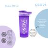 OSAVI Shaker, Purple  700 ml | EasytoUse with Measuring Cup & Metal Ball | Dishwasher Safe & BPA Free view 3