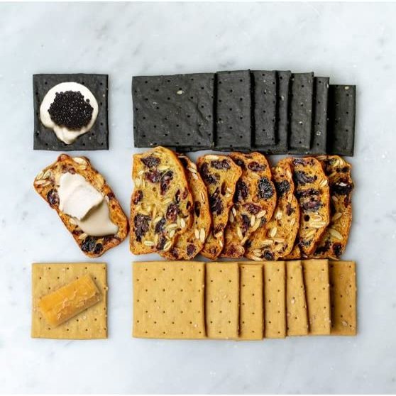 Millers Gluten Free Selection 12 x 100-125g (4 x 100g GF Extra Virgin Olive Oil & Sea Salt Crackers, 4 x 100g GF Cranberry & Raisin Toast & 4 x 125g GF Charcoal Wafers) - Artisan Biscuits