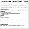 L-Citrulline Powder (Base) - Amino Acid - Pure - Non-GM (100g) view 2