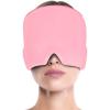 1 Pack Migraine Ice Relief Hat Cap Reusable Wearable Ice Pack Cold Wrap Cold Therapy Headache Cap Migraine Cap for Tension Headache Relief and Sinus Pressure (Purple) view 2
