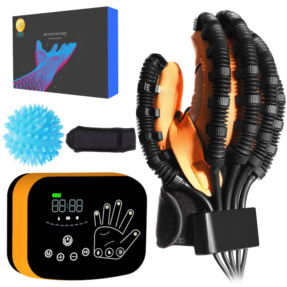 Finger Rehabilitation Gloves, Finger Training Robot Gloves,Stroke Glove for Finger Function Recovery.