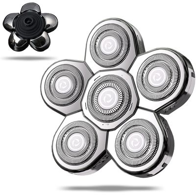UPTARD Head Shaver Replacement Heads,Head Shaver Replacement Blades, Head Shavers for Bald Men,Head shavers for Men, Stainless Steel Rotary Blades for Electric Head Razor (silver6)